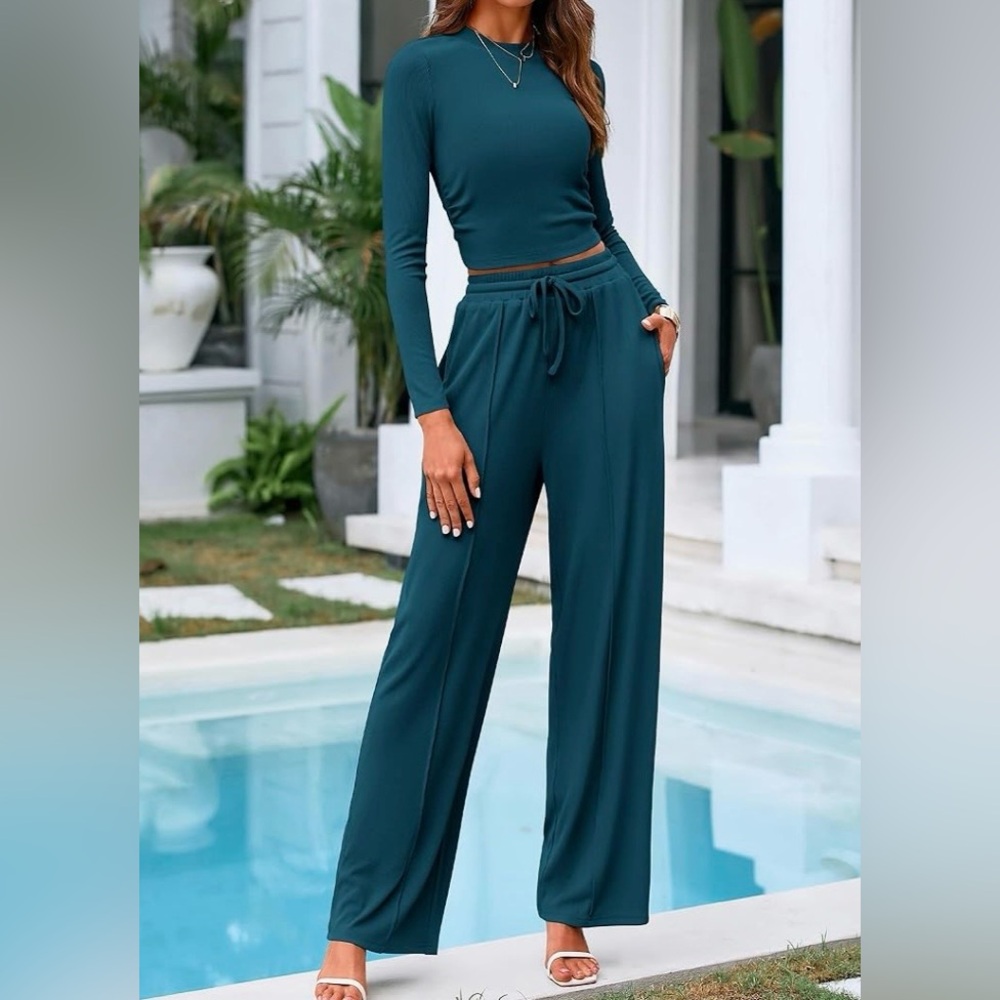 Cozy Teal Blue Women's Lounge Set